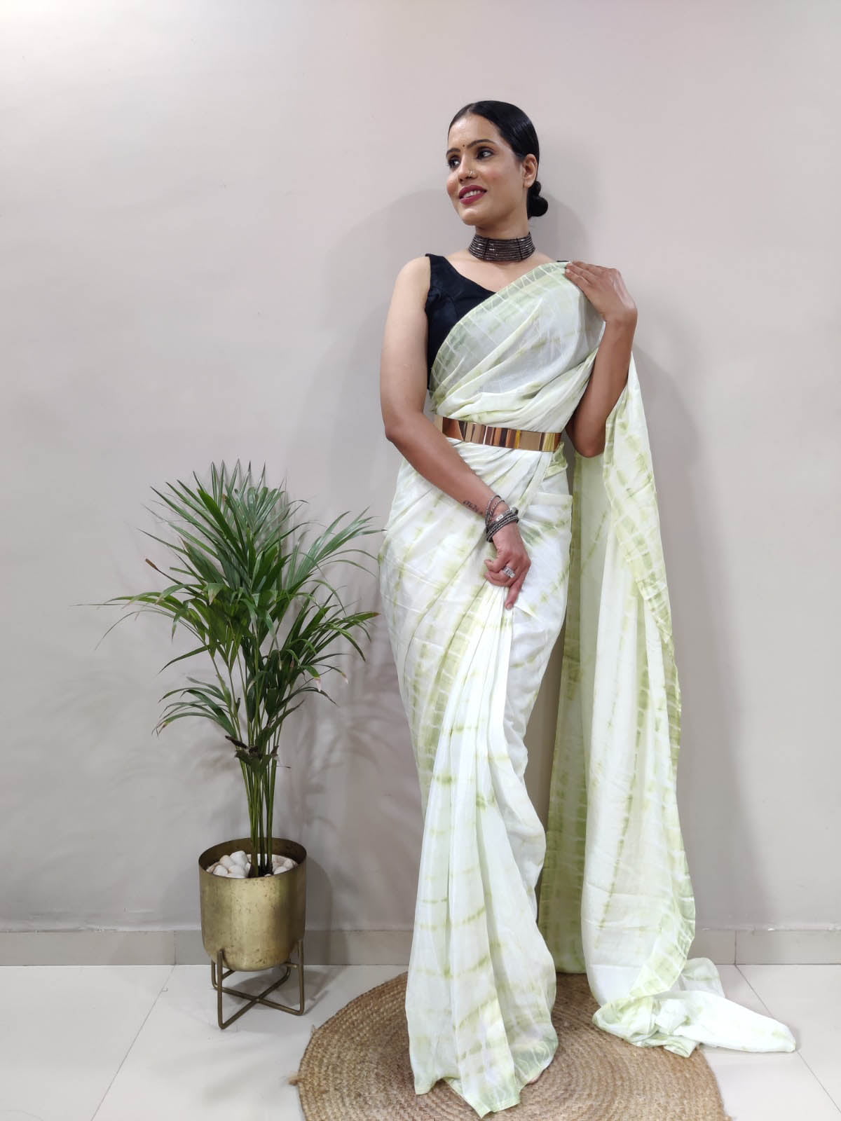 Attractive 1-Minute Ready To Wear Black Soft Silk Saree – LajreeDesigner