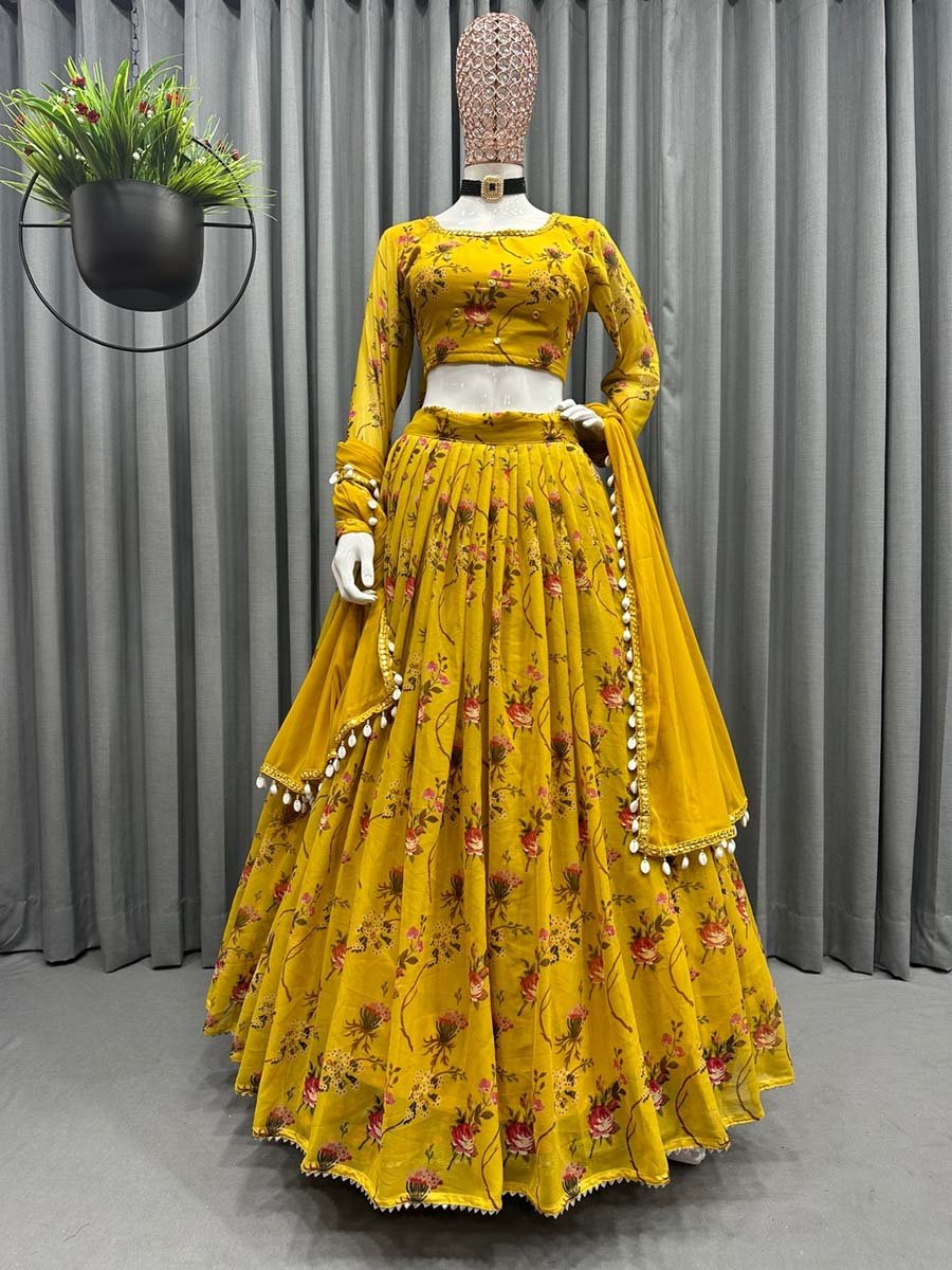 Gunj Fashion Art Silk Wedding Wear Special Bridesmaid Digital Printed  Lehenga Choli at Rs 3199 in Surat