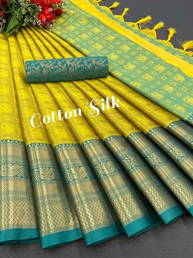 $39 - $52 - Designer Cotton Silk Saree and Designer Cotton Silk Sari Online  Shopping
