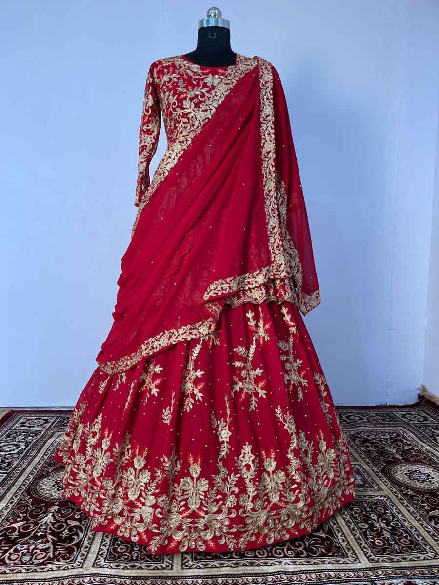 Buy Orange Indian special Designer Pure Banarasi Lehenga Choli Ethnic Dupatta  Heavy Embroidered Women dress 8008 at Amazon.in