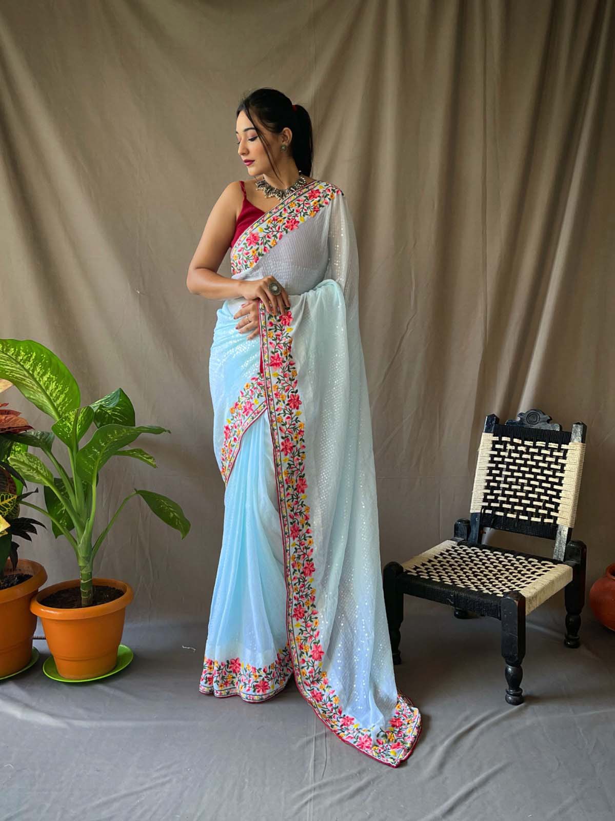 kfgroup Womens Silk Saree Readymade Blouse All Sari India | Ubuy