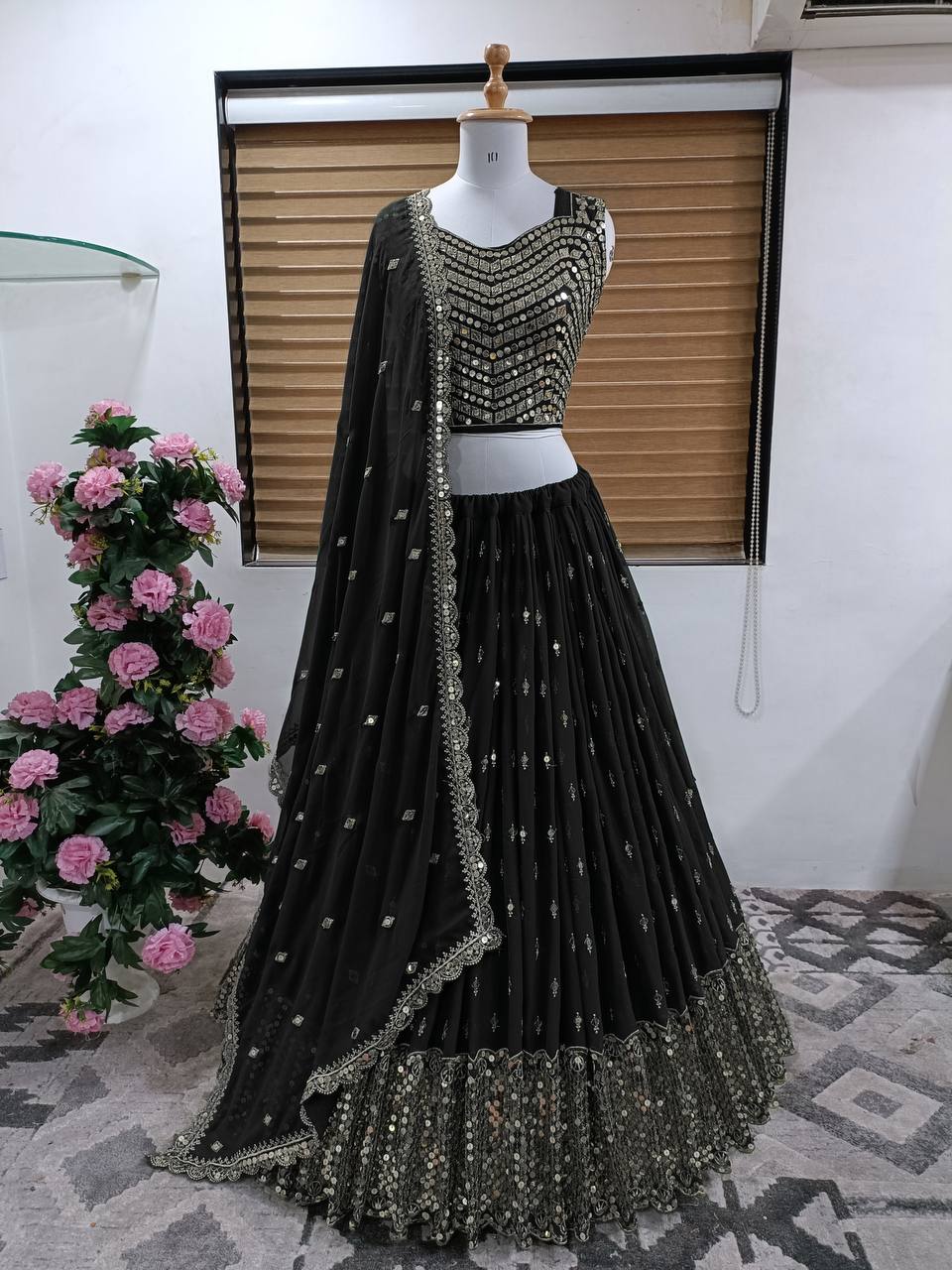 Beautiful Linen Satin Lehenga with jacket. | Indian fashion dresses,  Stylish dresses, Indian fashion