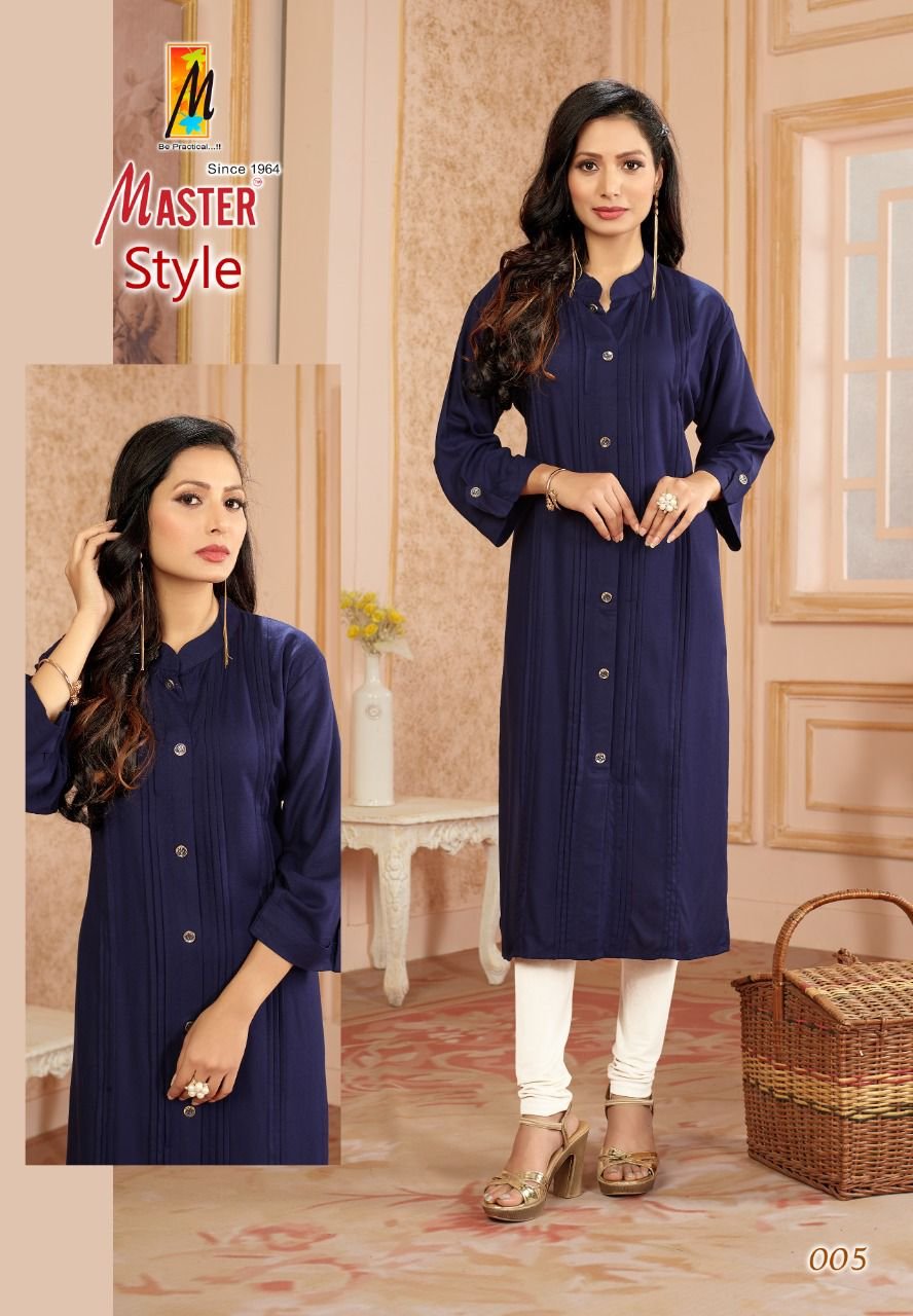 Trendy Navy Blue Designer Kurti with Pant For Casual and Ethnic Wear (–  PAAIE